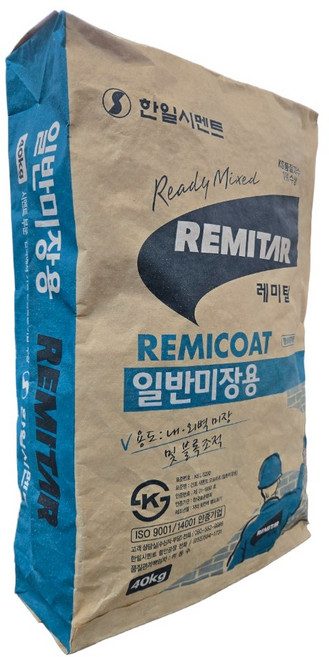 [토담산업] 한일시멘트 미장용 레미탈 몰탈 40KG, 1개