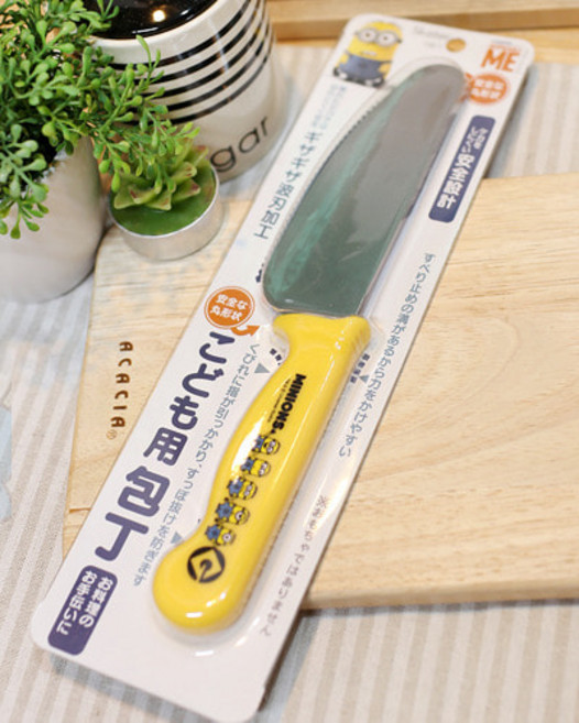 캐릭터 어린이 안전 스텐칼/도마, 옐로우, 1개