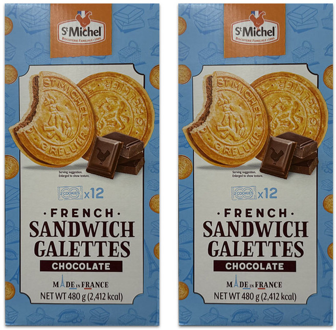 [코스트코]ST.MICHEL 샌드위치 갈레트 초코샌드, 2개, 480g