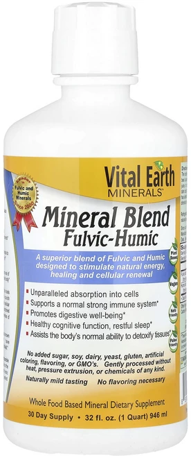 바이탈어스미네랄스 미네랄 블렌드 풀빅 휴믹 풀브산 휴민산 946ml, 946.352ml, 5개 - 쿠팡