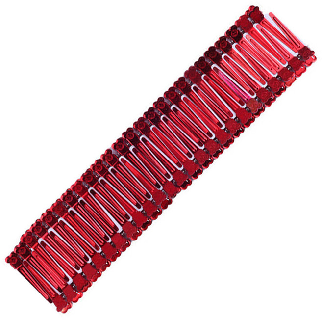 다주자 핀컬핀 색상선택 미용실용 헤어 고정 클립 미용실집게핀 커트핀셋 앞머리, 빨강, 1개