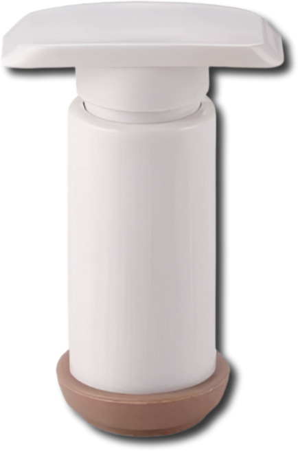 깔끔조아 다이소 용기 호환 수동 압축 진공 펌프, 1개, 화이트 + 브라운