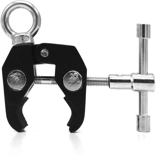 크랩 클램프 아이볼트형 캠핑 차박 고리 타프 어닝 설치, 클램프+M6, 1개