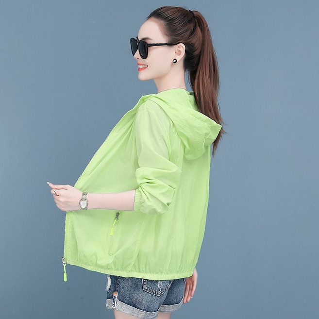 防曬外套 女款韓版寬鬆透氣輕薄連帽防紫外線上衣