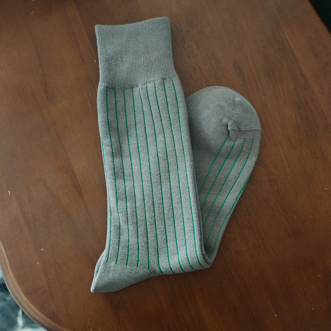 秋冬新款男士商務襪棉襪豎條襪子無骨縫頭紳士襪中筒襪男襪