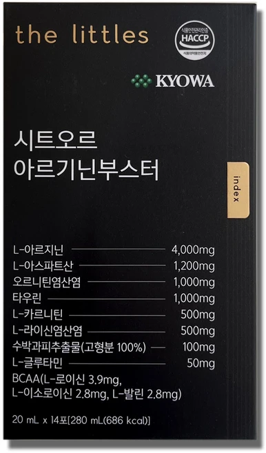 더리틀스 시트오르 아르기닌부스터 라이신 오르니틴 L 아르기닌 14p, 280ml, 1개 - 쿠팡