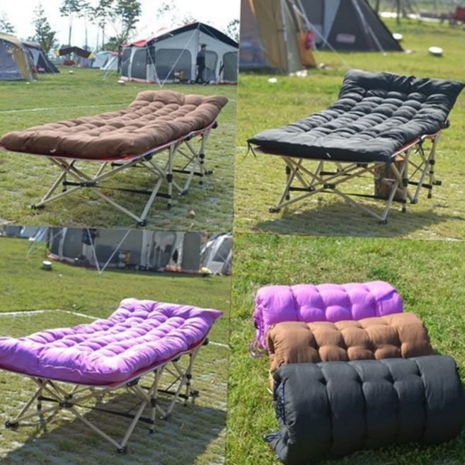 야외 침대 매트 휴대용 야전 패드 캠핑 매트 쿠션 접이식 야전용, 야전침대 쿠션 블랙
