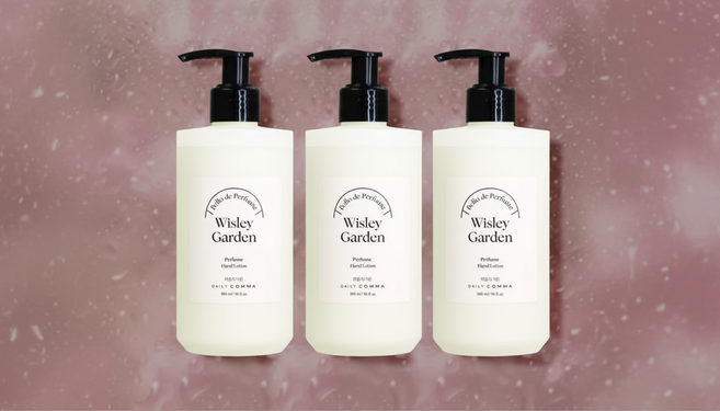 향기 좋은 데일리콤마 벨로 드 퍼퓸 핸드 로션 위슬리가든 300 ml 3개, 300ml