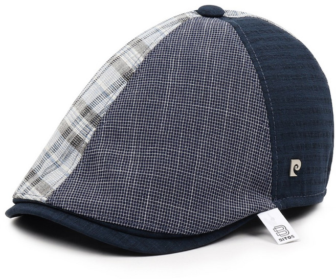 비토스 26 S/S 피에르가르뎅 체크 콤비 린넨 헌팅캡 골프모자 베레모 도리구찌