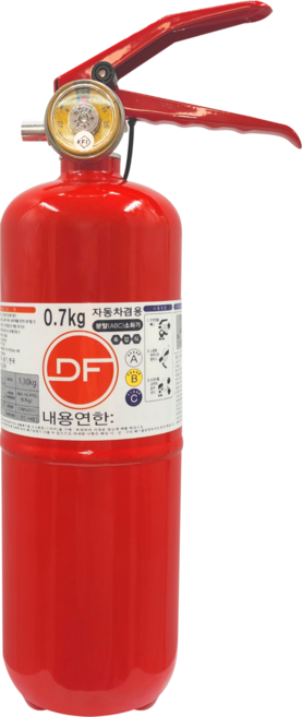 국산 차량용소화기 ABC 분말 자동차겸용, 0.7kg, 레드, 1개