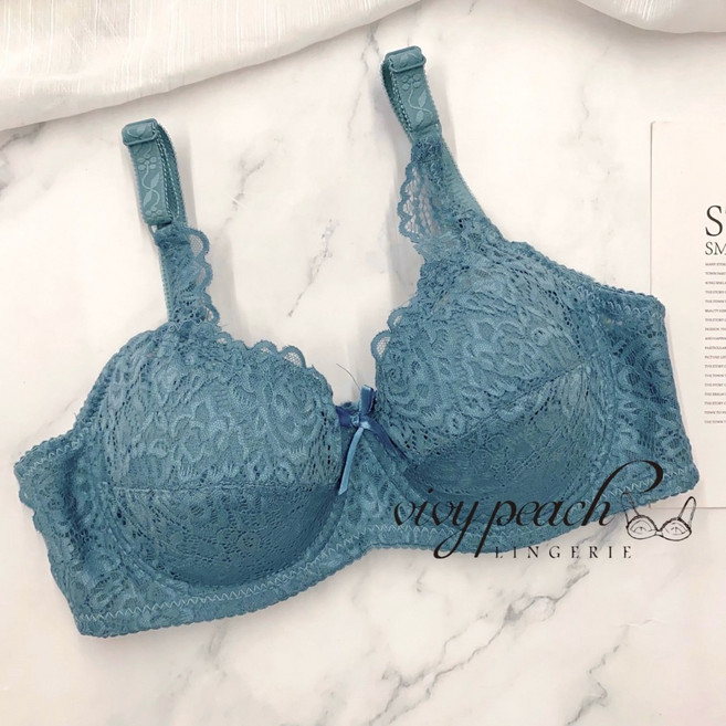 Vivy peach C罩杯 全包覆內衣 輕薄透氣, 藍,40, 1個