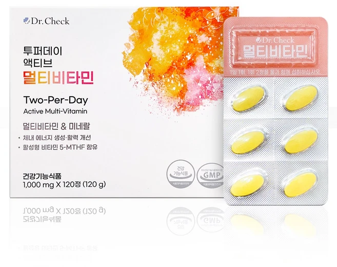 투퍼데이 투퍼데이 액티브 멀티비타민 120정 1박스 닥터체크 멀티비타민, 1개 - 쿠팡