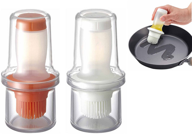 아스벨 실리콘 오일브러쉬 기름솔 김솔 계란붓 스퀴즈형, 화이트, 1개