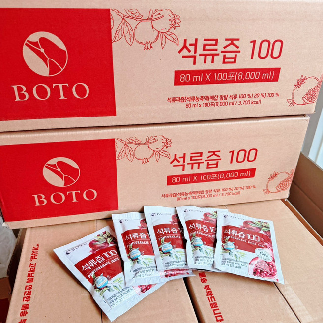 BOTO 石榴汁 100 80ml X 100包, 100個
