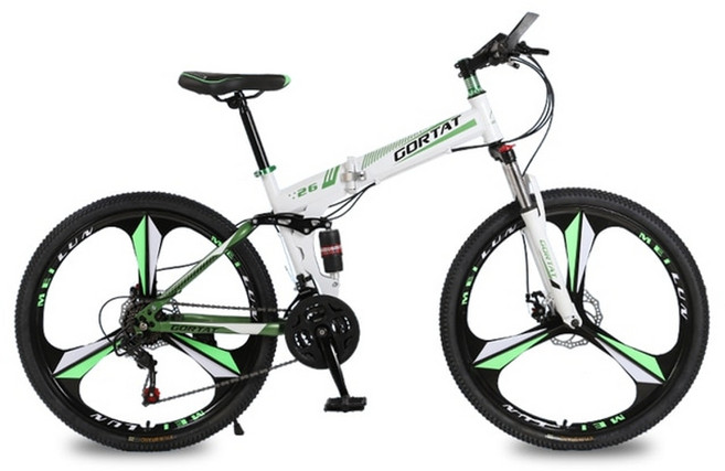 산악용자전거 아스펜 산악 환타시아 변속 페트론 풀카본 광폭타이어 샌드스톤 락하퍼 다운힐, 21 속도, 화이트 그린, 1개