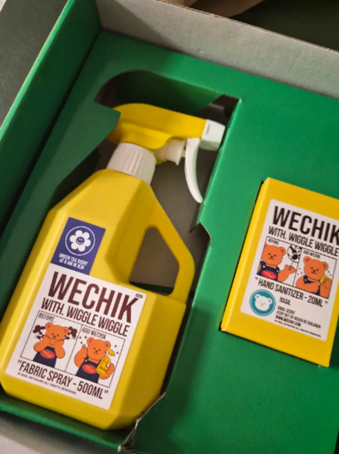 위칙X위글위글 소독 선물세트 섬유탈취제 500ml + 손소독 스프레이 20ml 2 개입, 2개