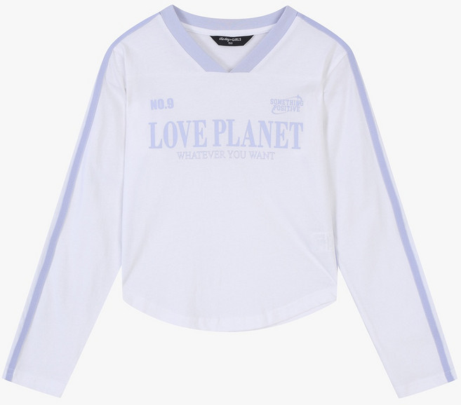 [더데이걸] 두 줄 브이넥 긴팔티 TGLA25103_강남점