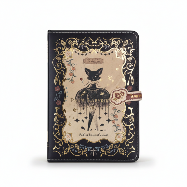 봄밤 빈티지 엔틱 고딕 하드커버 노트, 1개, 폭스