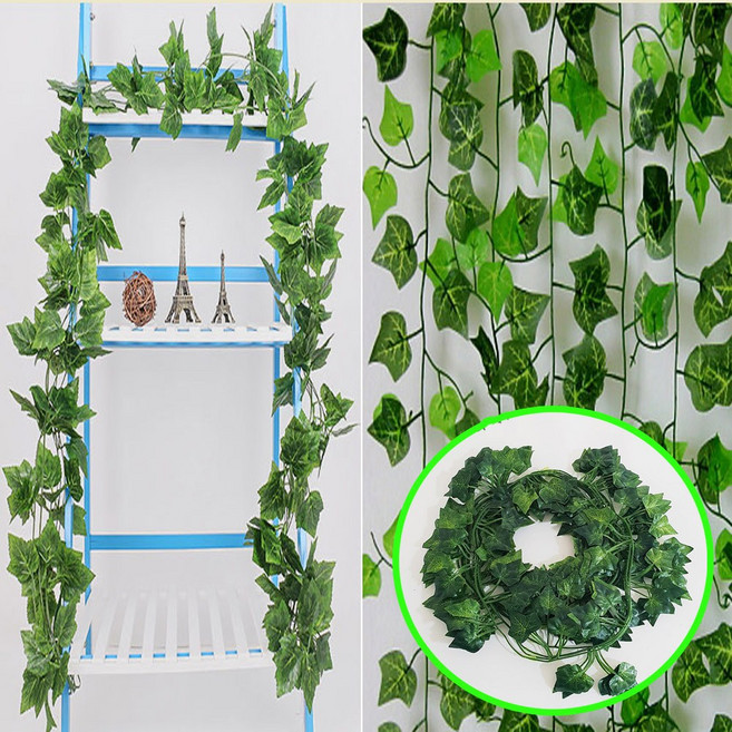 담쟁이넝쿨 인조 넝쿨 조화 가랜드 식물 담쟁이 10줄, 상세페이지 참조