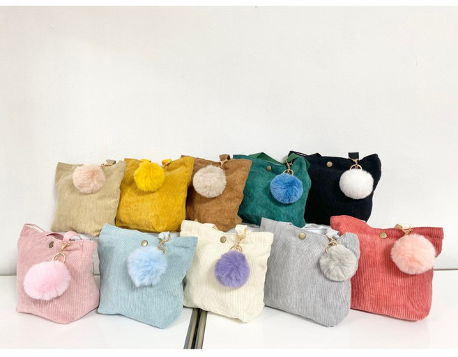 바닐라제이 골덴 미니 손가방 코듀로이 미니토트백