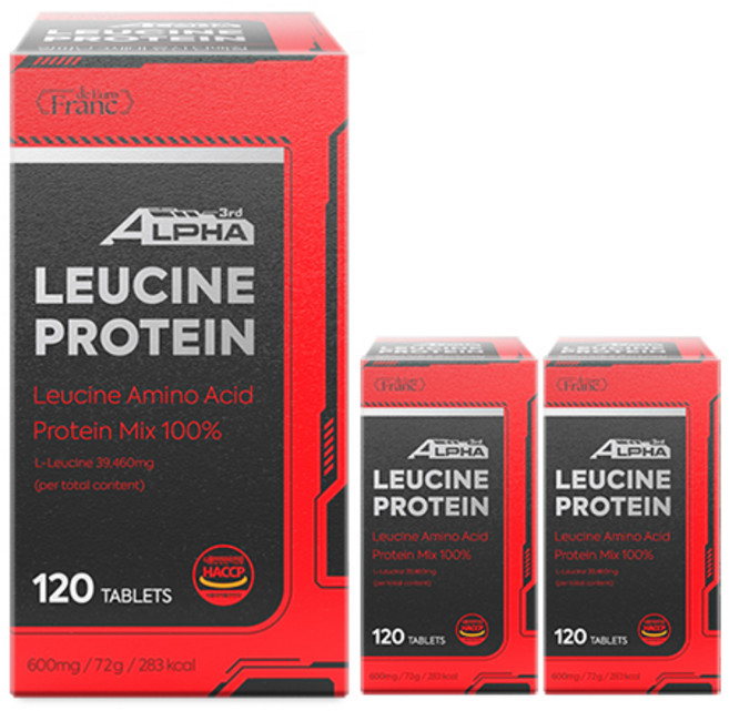 100% 알파닌 3세대 류신 근육 단백질 BCAA 보충제 wpi isp, 3개, 120정