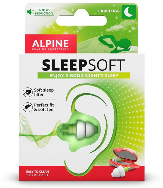 Alpine SleepSoft 舒眠耳塞 睡眠 打呼 專利材質 降噪 25db 荷蘭製, 1個