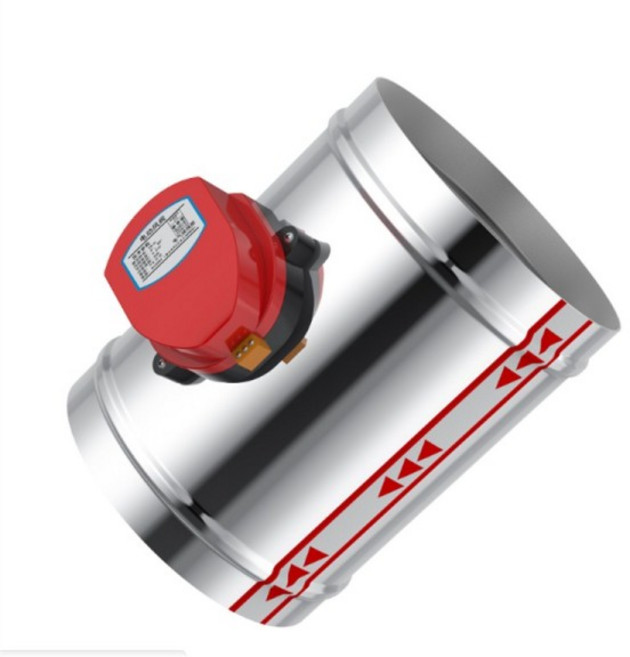 220V 24V 12V 1Nm 액추에이터 공기 댐퍼 밸브 전기 공기 덕트 전동 댐퍼 환기 파이프 밸브 60-200mm 스테인, 06 100MM, 03 DC24V