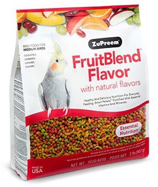 주프림 후르츠블렌드 중형 코뉴어 왕관 퀘이커 앵무새 먹이 펠릿 과일향 판매량 1위 국민 펠렛, 1개, 907g
