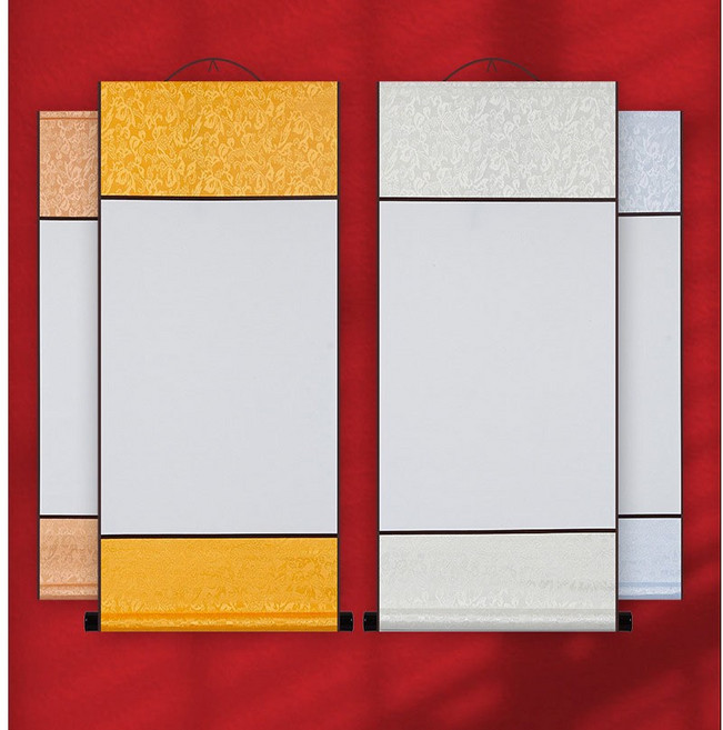 선주화지 서예 캘리그라피 민화 족자 만들기 작품용 실습용 연습용 옥순 광수 DIY, B타입살구