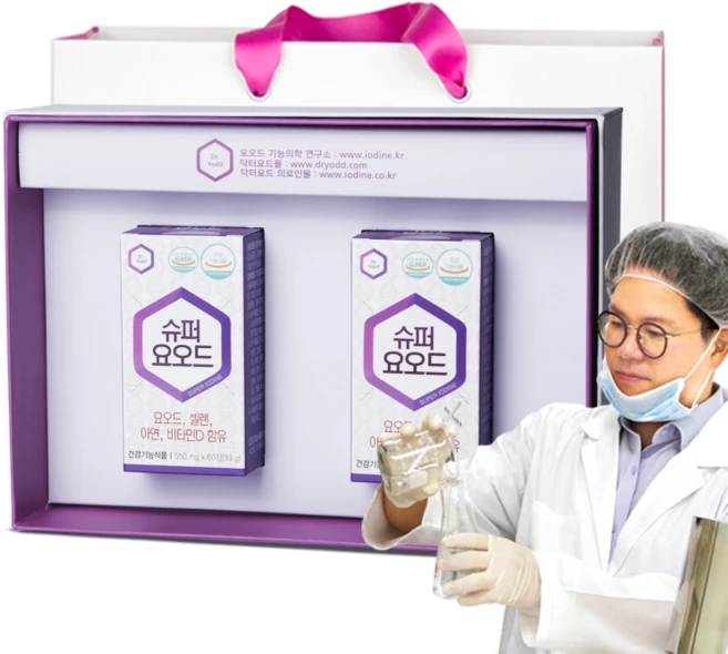 닥터요드 슈퍼요오드 갑상선영양제 선물세트 2병 120정, 1개 - 쿠팡