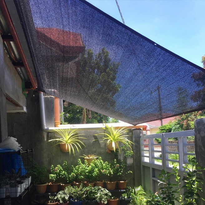 차광막 90% 옥상 햇빛가림 튼튼한 차광 그늘막 4면봉재, 검정색