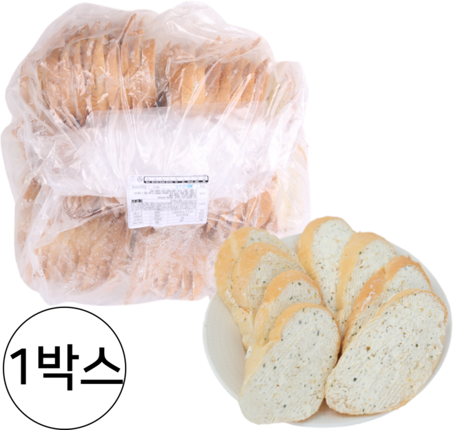 바게트번 마늘빵 100조각 반조리생지 냉동생지, 1개, 1.3kg