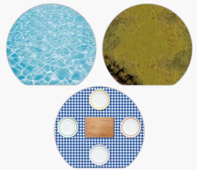 플레이 매트 3종 세트 (키친+워터+사파리) - 모아테이블 호환 제품, 3종세트, 1개