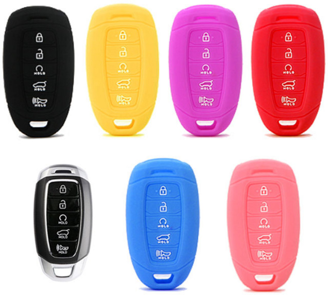 실리콘 자동차 키 케이스 키홀더 키 커버, 06.H-6, 블랙