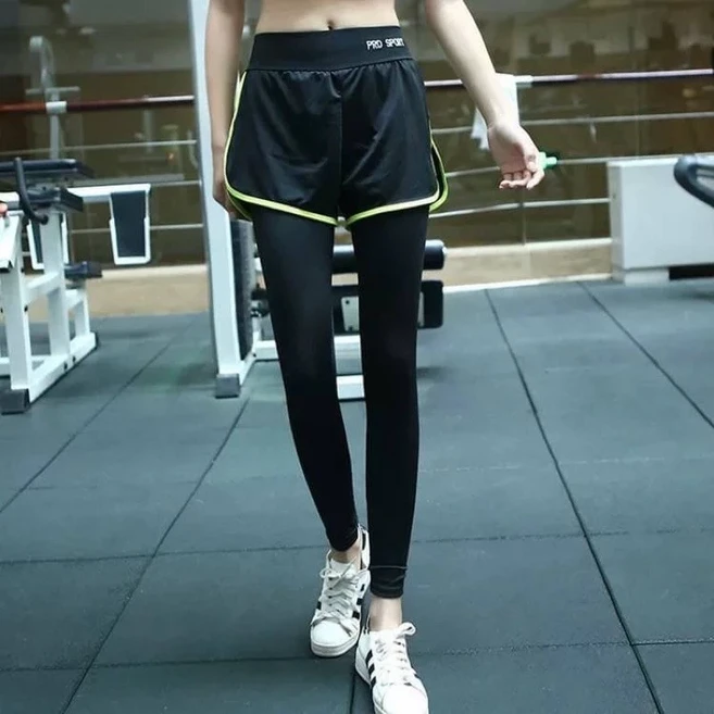 假兩件式 防走光瑜珈褲