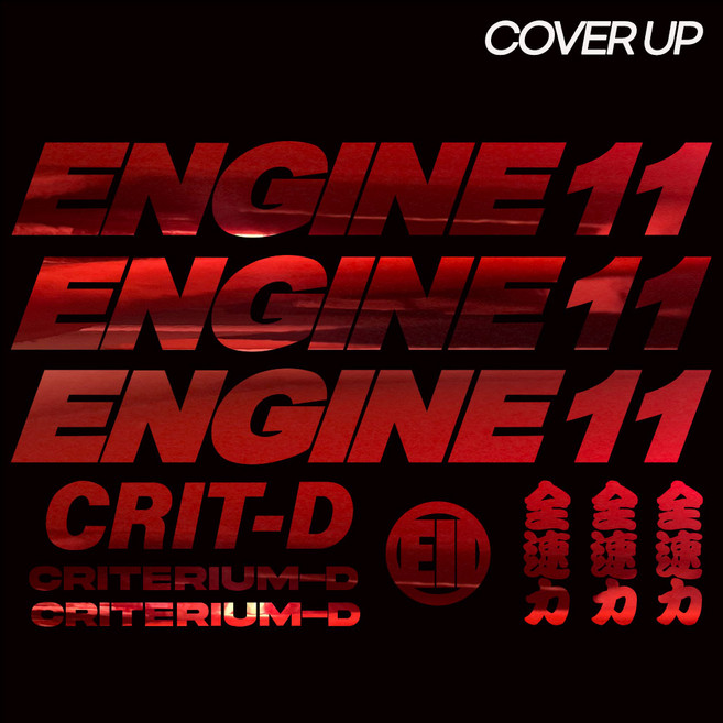 [2024년 2025년]엔진11 크릿디 픽시 자전거 데칼 커버업 스티커 세트 ENGINE11 CRIT-D COVER-UP SET, 미러레드