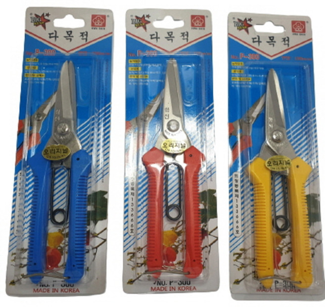 화신 금속 다목적 가위 p-300 색상 랜덤, 3개