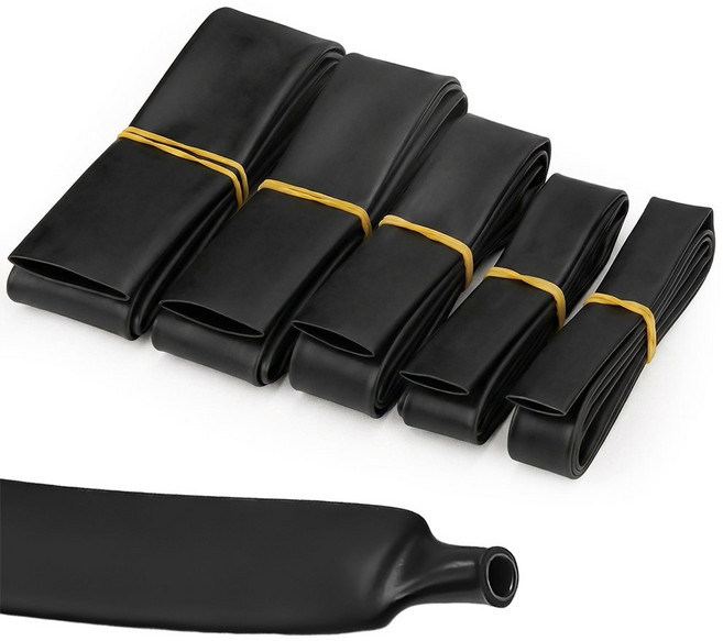 접착제 포함 열수축 튜브 4:1 직경 12/16/20/32/40mm 접착제 포함 방수 수축 호스 케이블용 절연 호스 방수 수축 호스 검정색