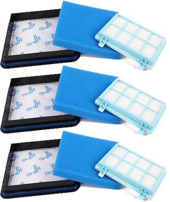 Pro Copact 및 Active FC9550 진공 교체용 필터 FC801002, 02 3 sets