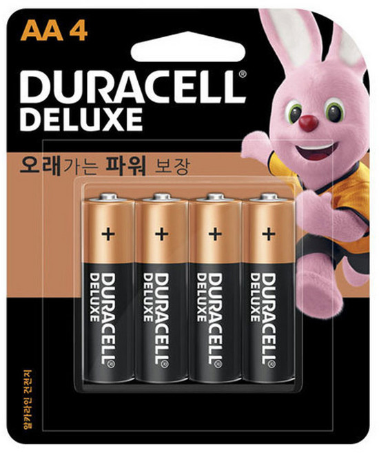 듀라셀 디럭스 알카 AA건전지, 4개입, 1개