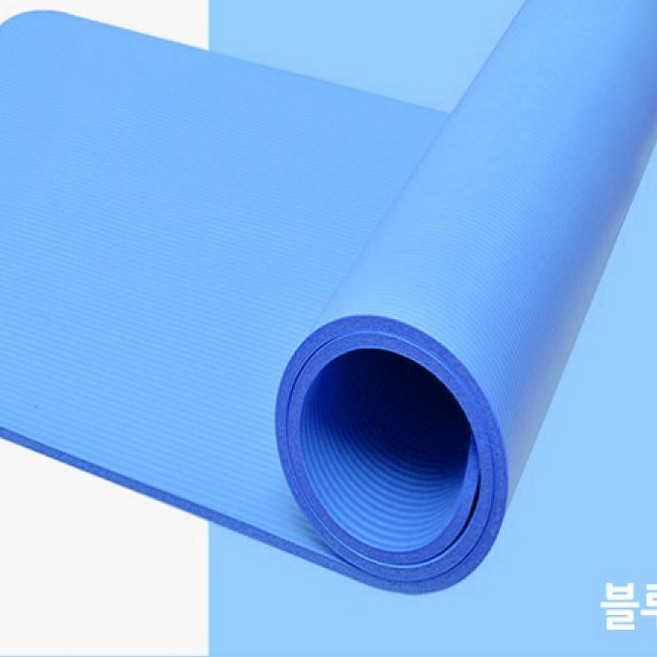 30mm 두꺼운 요가 매트 NBR 필라테스 운동, 블루, 1개