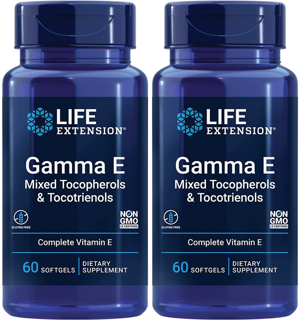 LIFE EXTENSION Gamma E維生素E軟膠囊, 60顆, 2罐