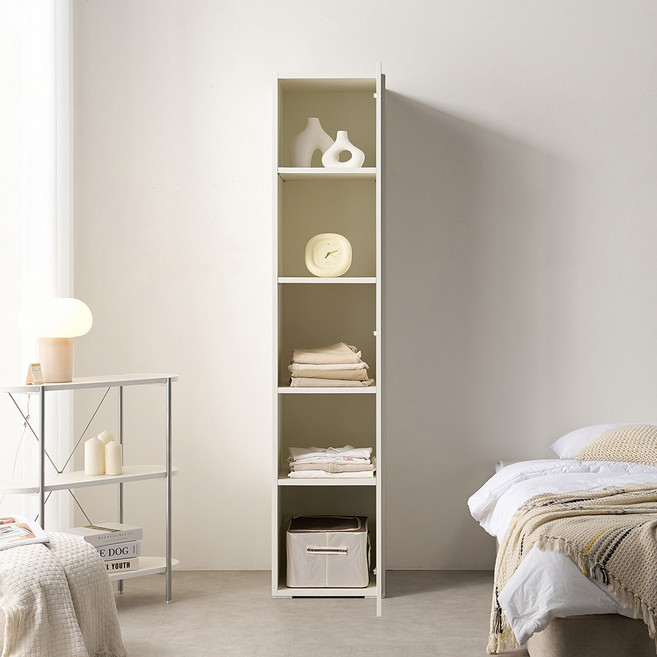 [케이컴퍼니본사] 피크 푸시400오픈선반장, 화이트