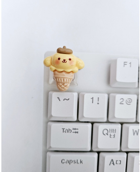 달콩 산리오 콘 캐릭터 키캡, 푸린, 투명