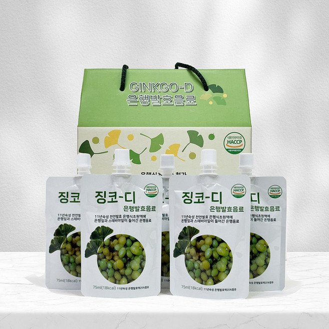 은행마을 징코D 11년숙성 은행발효음료, 75ml, 60개