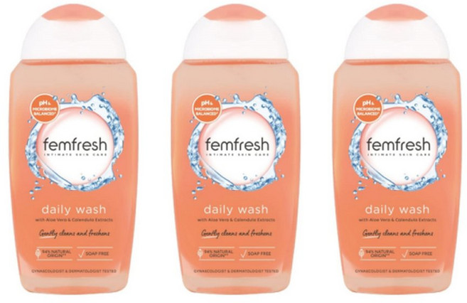 해외 (3팩 구성)영국 Femfresh 펨프레시 여성 청결제 250ml, 3개