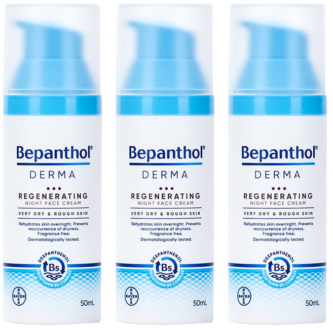 비판톨 더마 나이트 페이스 크림 50ml 3개, 비판톨 더마 나이트 페이스 크림 50ml, 3개