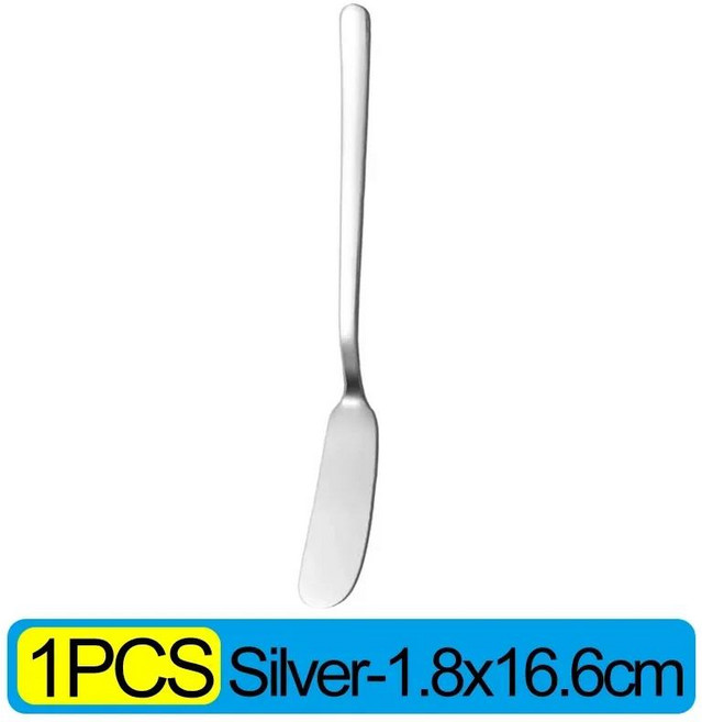 10/1pcs 스테인레스 스틸 롱 핸들 버터 나이프 치즈 빵 잼 스프레더 서양 음식 주방 가제트, 1개
