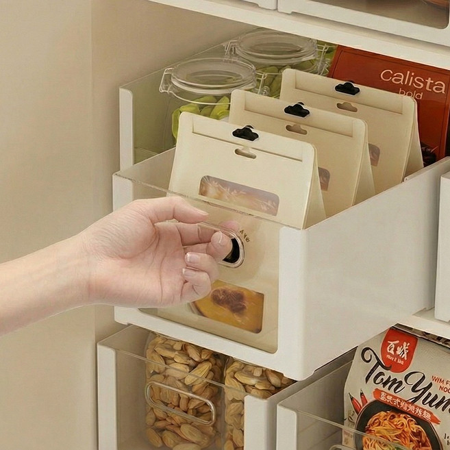 늘어나는 길이조절 팬트리 수납 정리함, 2개, 화이트