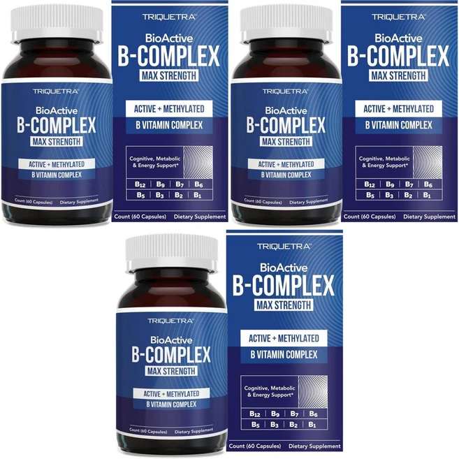 BioActive Vitamin B Complex 바이오액티브 비타민 B 컴플렉스, 3개, 60정 - 쿠팡